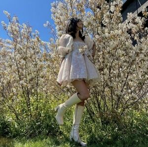 Babydoll Floral Mini Reversable Dress